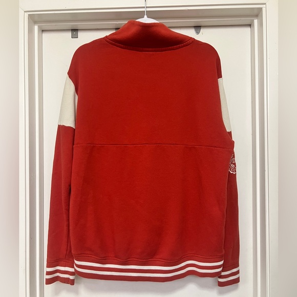 Victoria Secret PINK 1/4 zip sweatshirt - rust orange color - size L - Picture 3 of 5